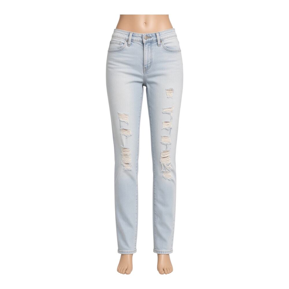 Levi's 721 High Rise Skinny Distressed Light Wash Jeans Size 27